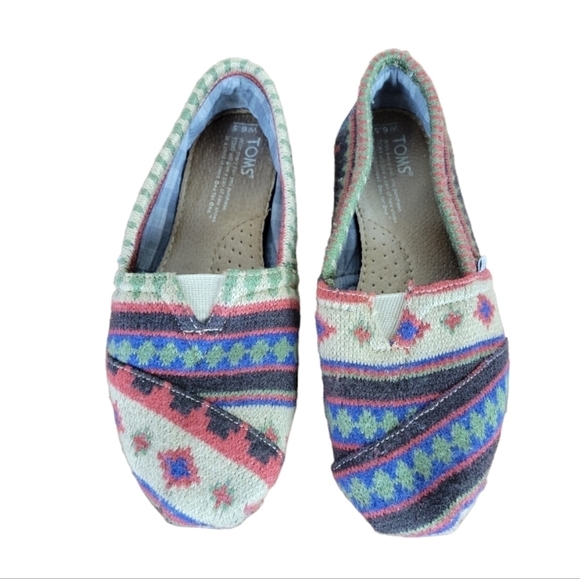 Toms Kilim Aztec Print Espadrille Flats Size 6.5 M - Picture 2 of 4